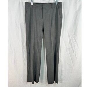 Banana Republic Stretch Wool Pinstripe Dress Pants Womens 10 Grey Y2K Corpcore